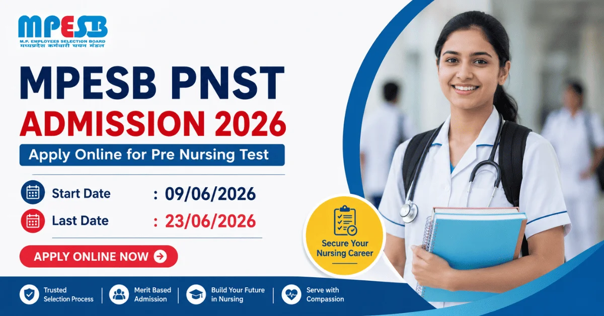 MPESB PNST Admission 2026: Apply Online for Pre Nursing Test